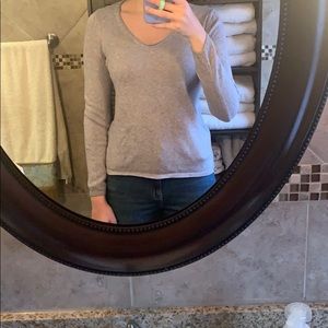Gray v neck sweater
